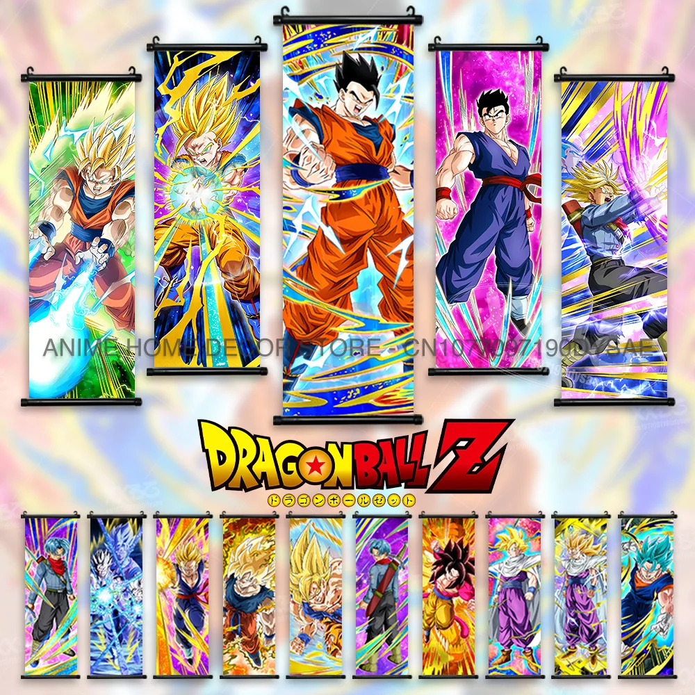 

Dragon Ball Poster Gohan Wall Art Anime Decorative Painting Goku Wallpaper Goten Scrolls Picture Saiyan Home Decor Gotenks Mural