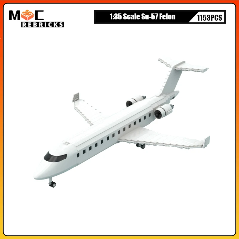 MOC Regional Jet Airliner Building Blocks Set Narrow-Body Passenger Aircraft Model Professional Aviation Collection Gift