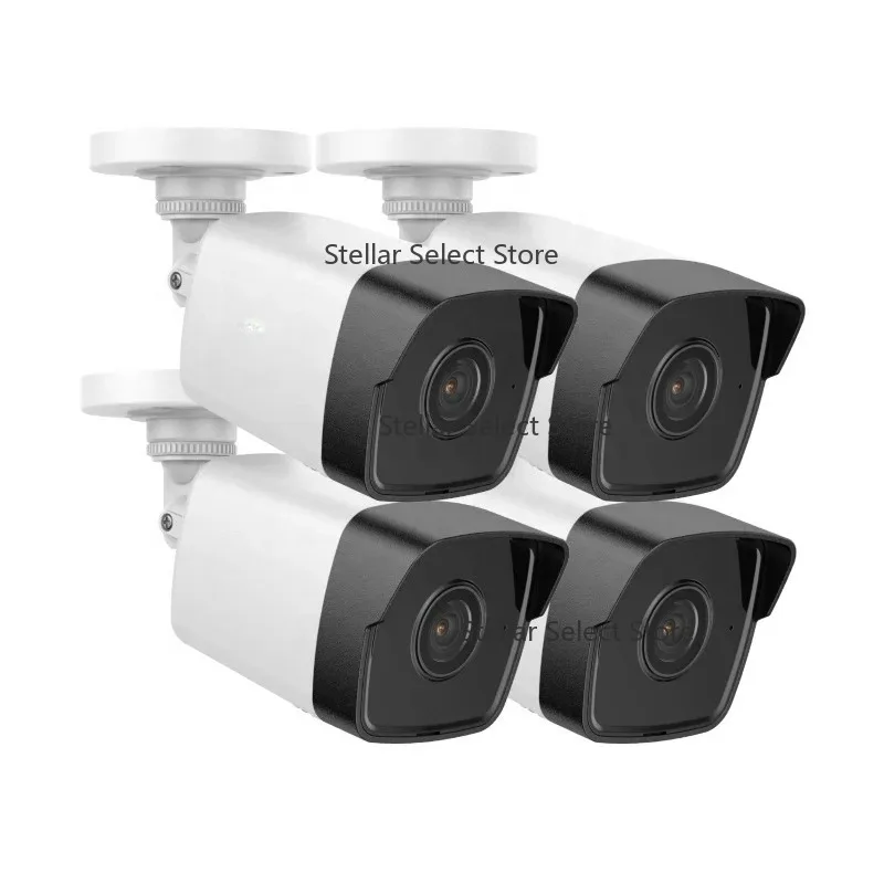 US Stock C500 I51DL 4pcs Set 3K 5MP PoE IP Camera Outdoor Bullet 30m IR H.265 RTSP IP67 Microphone Audio Network Camera