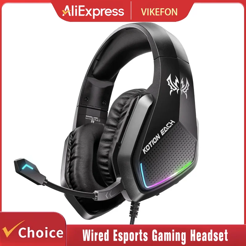Over-Ear Wired Esports Gaming Headset With Microphone, Lightweight Design For Comfortable Wearing, Equipped With Powerful Driver