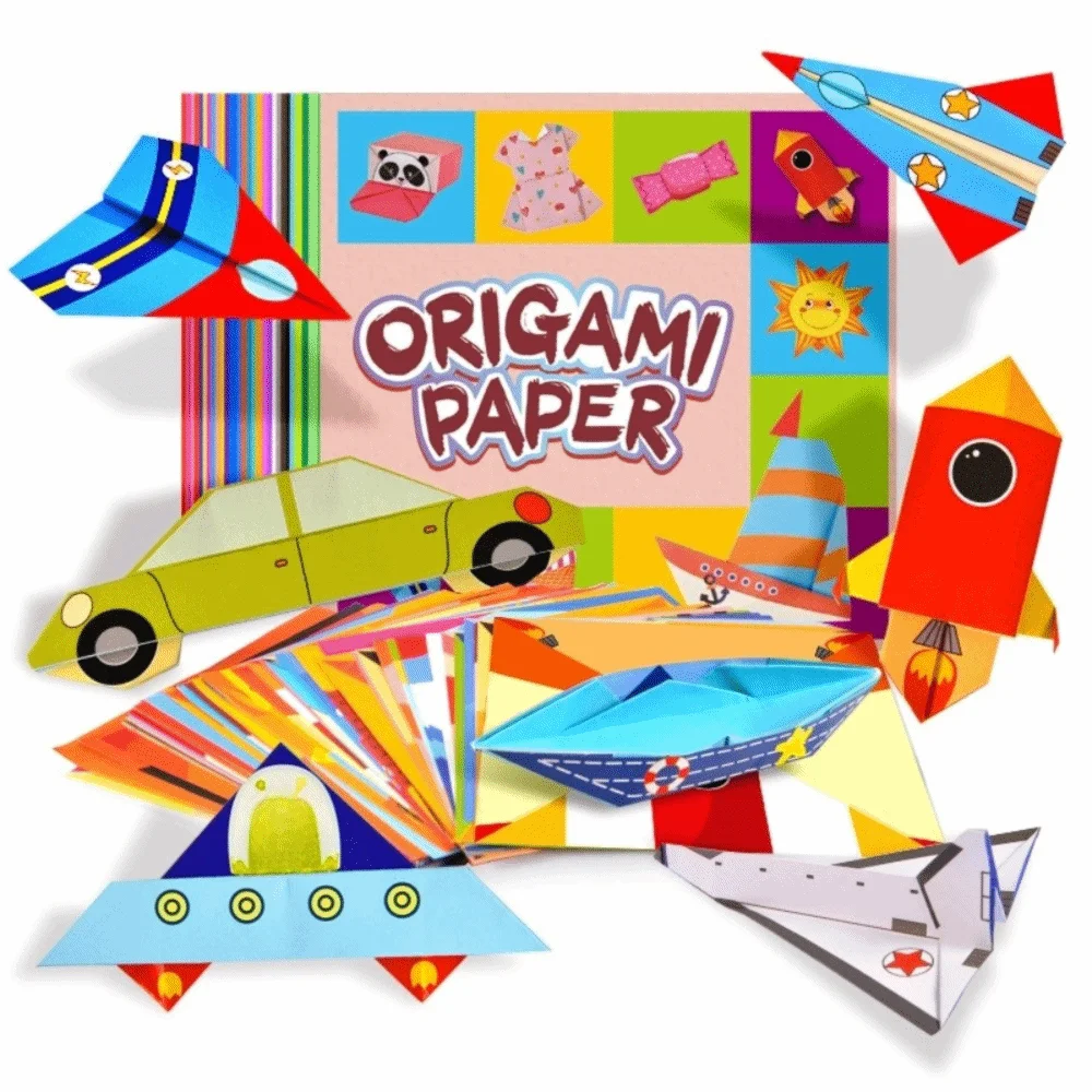 

New 54 Creative Origami Paper Set Handmake DIY Double-Sided Folding Sheets Paper Toys Colored Paper Craft for Kids Adults