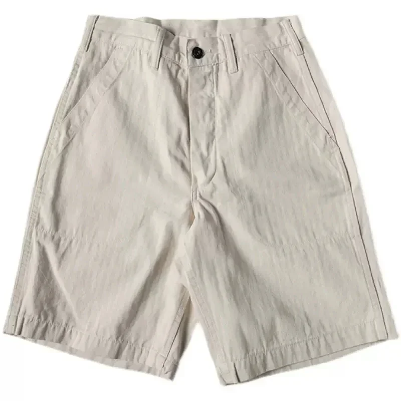 Bronson Mfg USN HBT Deck Shorts Vintage Inspired Herringbone Men's Short Fatigue Pants