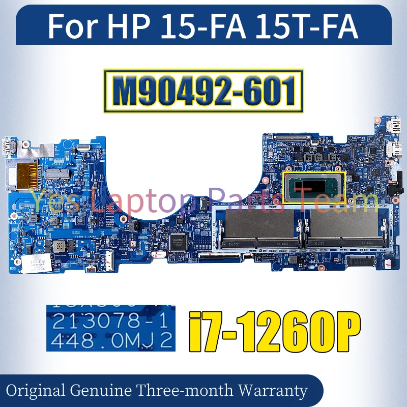 213078-1 For HP 15-FA 15T-FA Laptop Mainboard M90492-601 i7-1260P Notebook Motherboard Tested