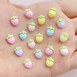 30Pcs New Cute Resin Small Strawberry Flat Back Ornament Jewelry Making Manicure Hairwear Accessories