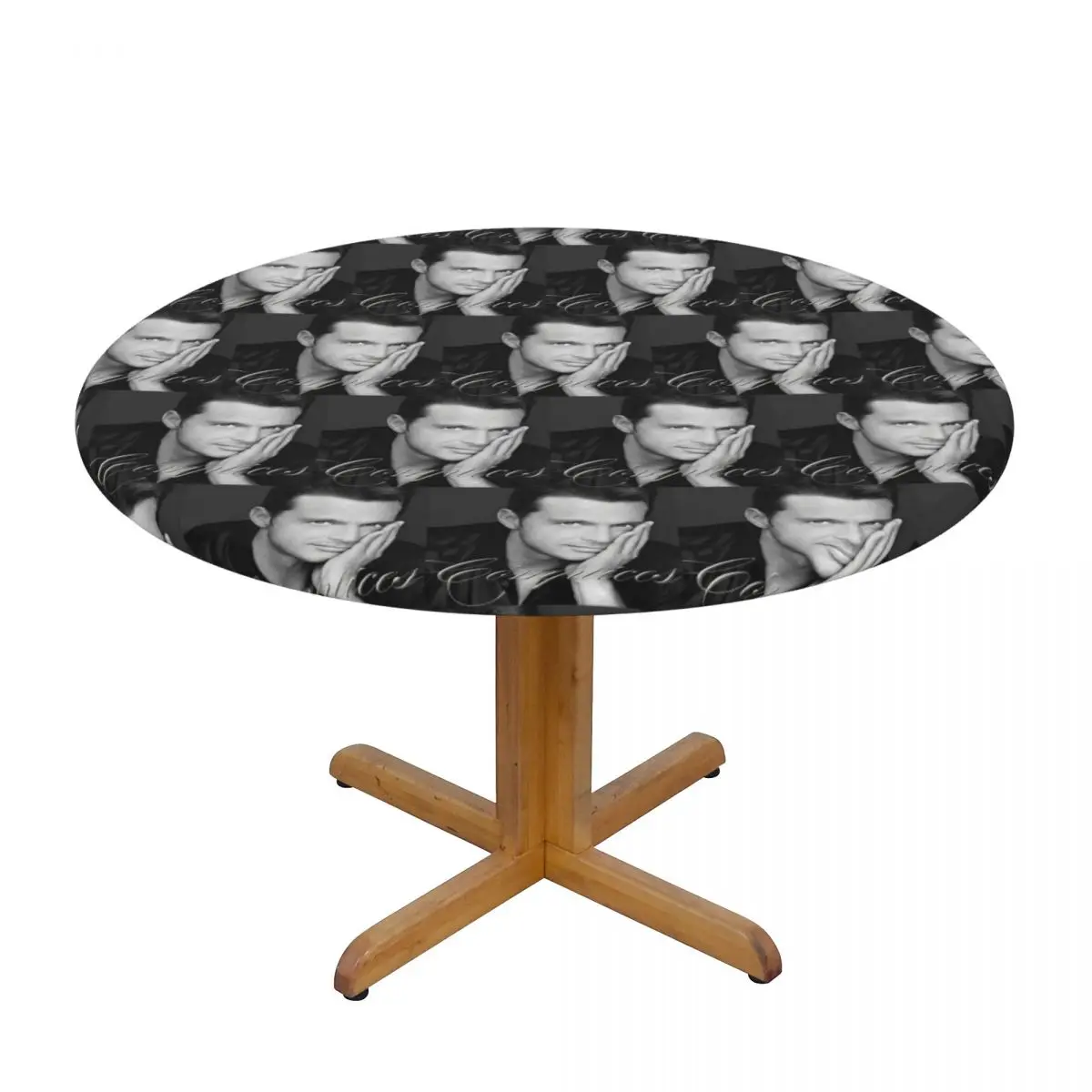 Luis Miguel Singer Waterproof Round Tablecloth Oilproof Table Cloth for Kitchen Events Dining Table Cover