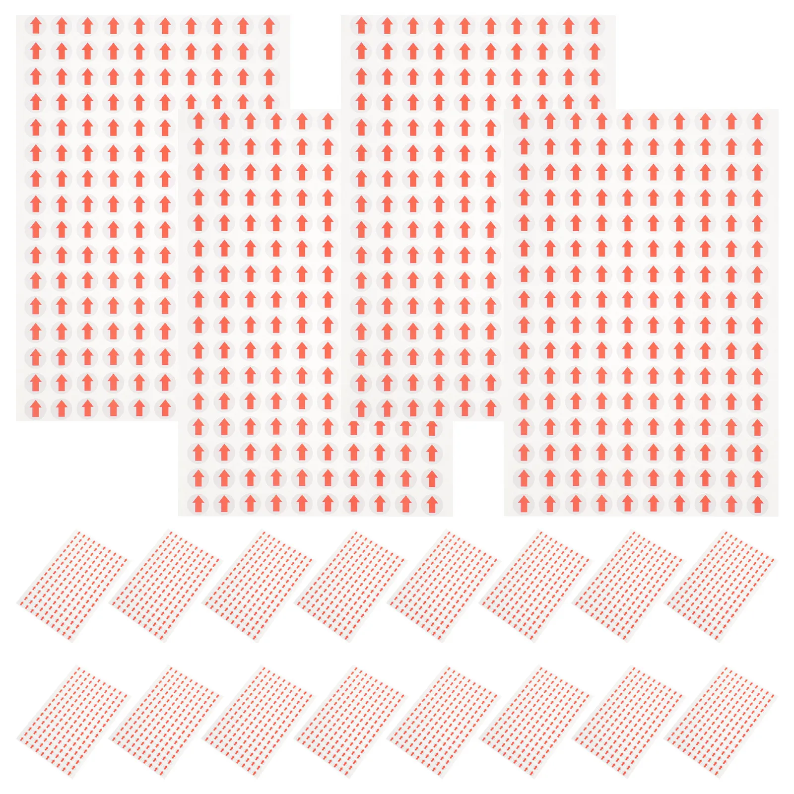 

20 Sheets Arrow Stickers Red Directional Arrow Signs Paper Material for Office School Equipment Factory Adhesive