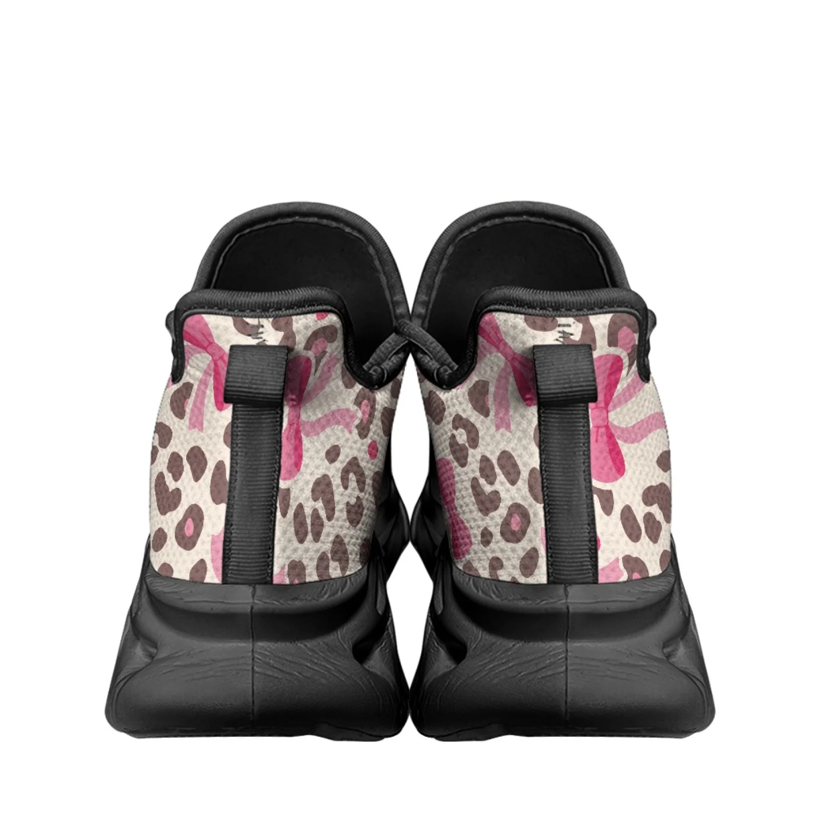 PENSTROLL PENSTROLL Leopard Pink Bow Men's Running Shoes Mens Running Shoes for Adults New Design Jogging Fall Fashion