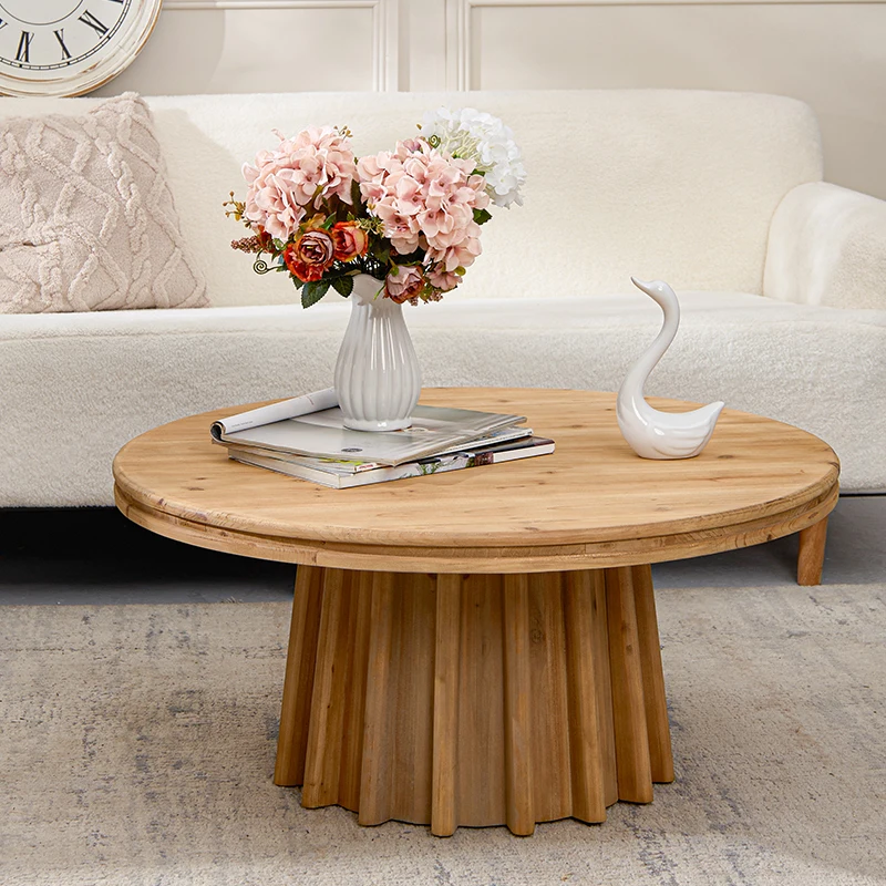 

Japanese Round Coffee Tables Elegant Aesthetic Aesthetic Vintage Coffee Tables French Space saving Table Basse Furniture