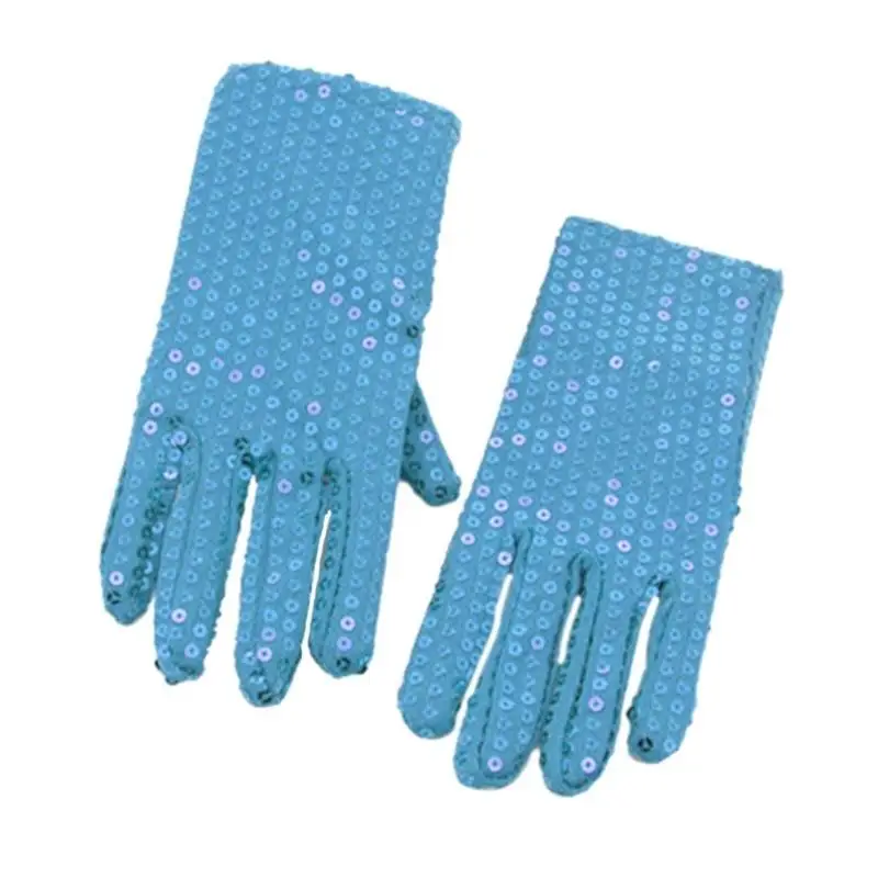 

39BB Эластичные танцевальные перчатки для выступлений с блестками Детские солнцезащитные перчатки