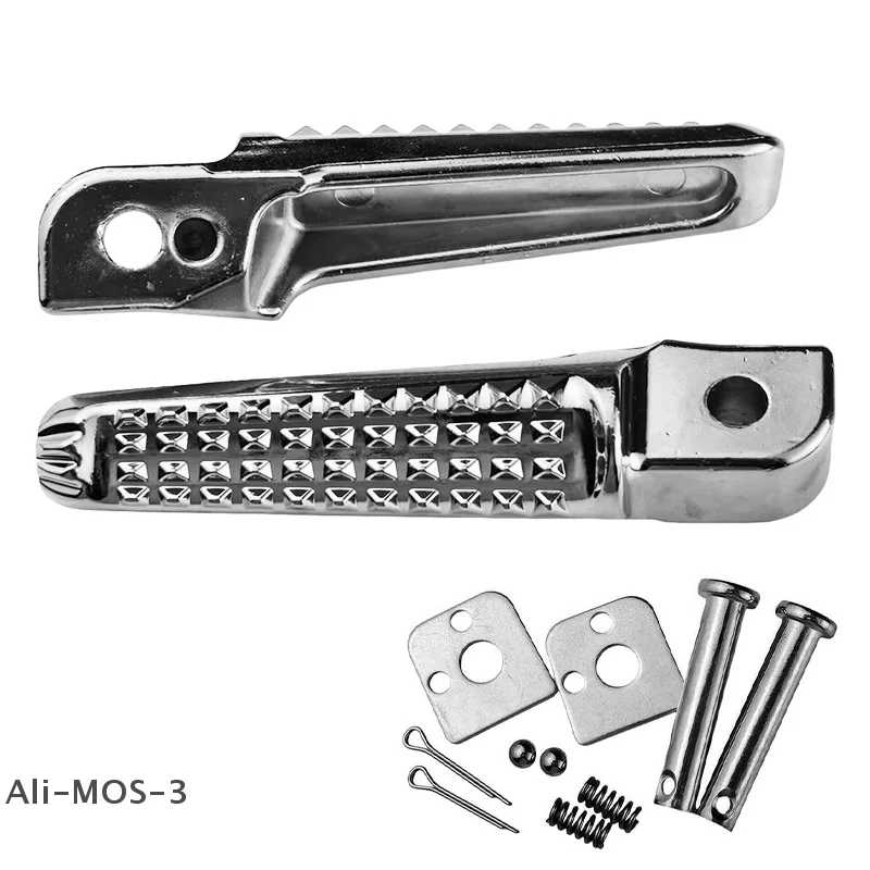 【P】زوج واحد من أوتاد القدم للدراجات النارية، دواسات سوداء، دواسات من سبائك الألومنيوم مناسبة لمعظم الدراجات النارية، مقاومة للاهتراء #4