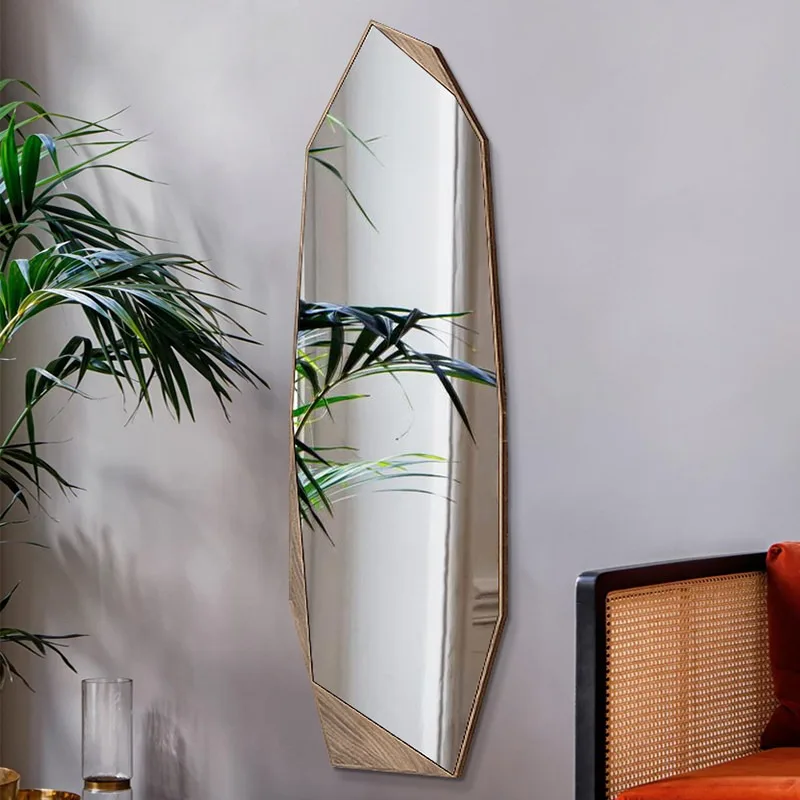 Geometric irregular mirror Special-shaped household small wall-mounted full-length mirror Home fitting mirror