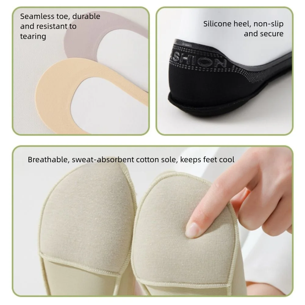 Thin Anti Slip Boat Sock Shock Absorbing Soft Insole Socks Sponge Bottom Shoe Pads Women