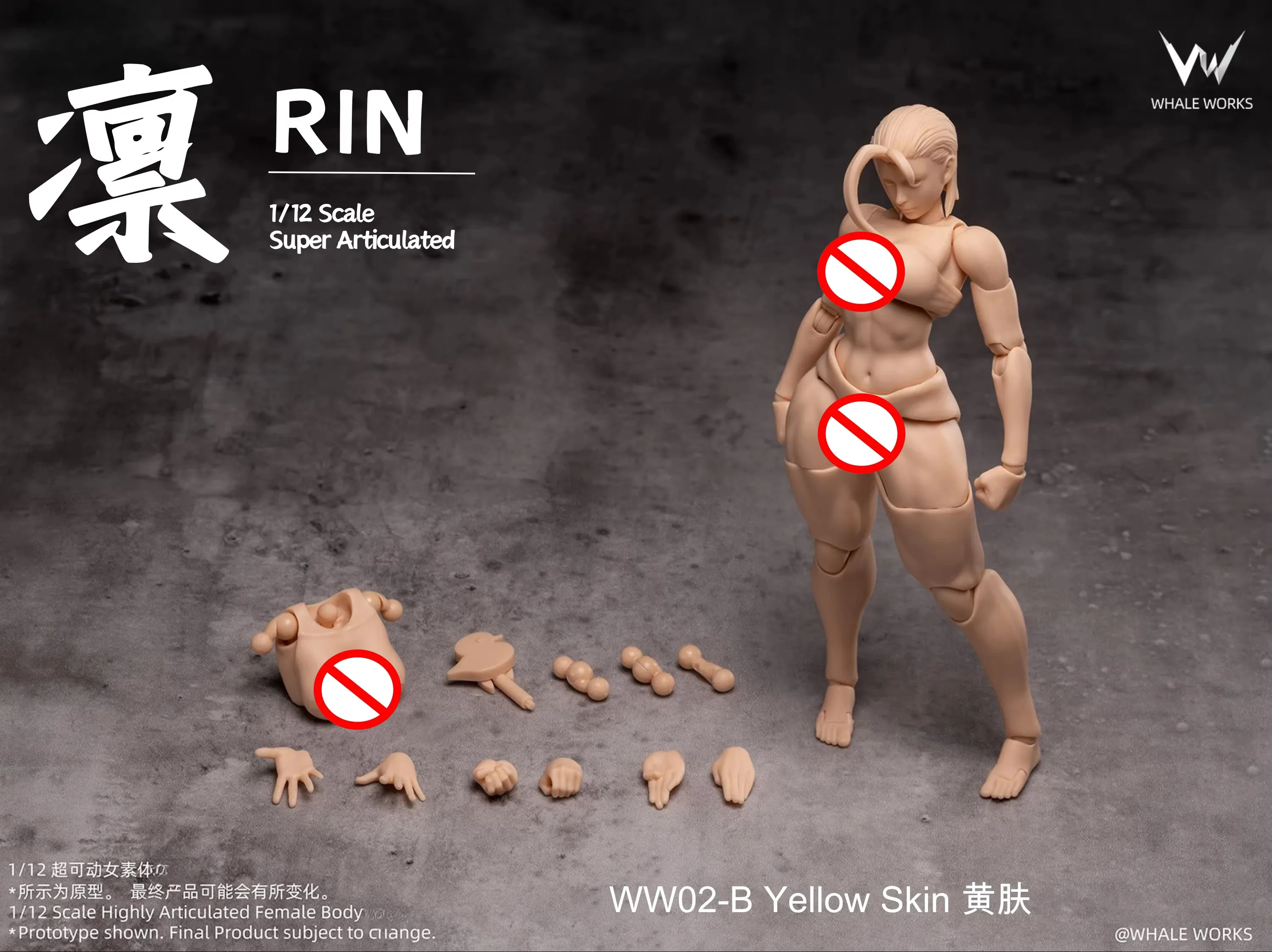Whale Works Ww01/02 1/12 Scale Super Articulated Female Body