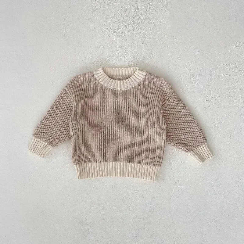 

INS Autumn Baby Clothes Set 0-3Years Newborn Boy Girl Long Sleeve Pullover Knitted Sweater High Waist Bloomer Short 2PCS Outwear