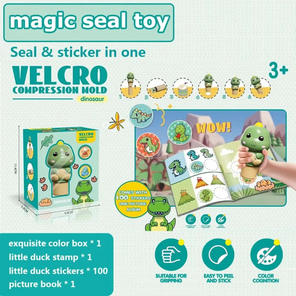 DIY Crafts Animal Stamp Stickers Signet Funny Reward Stickers Toys Set Waterproof Interactive Children's Seal Toy Kid Girl Boy