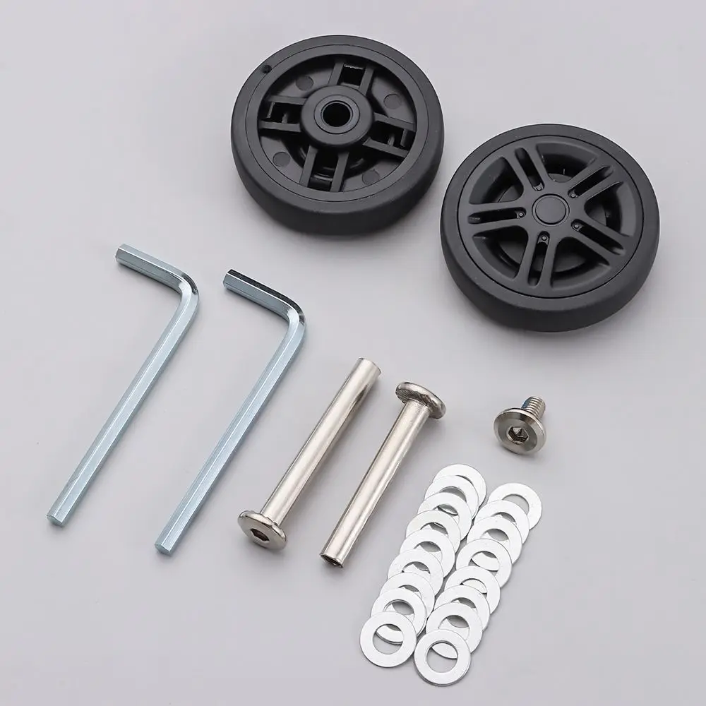 2Pcs Replace Wheels With Screw For Travel Luggage Suitcase Wheels Axles Repair Kit Silent Caster Wheel DIY Repair