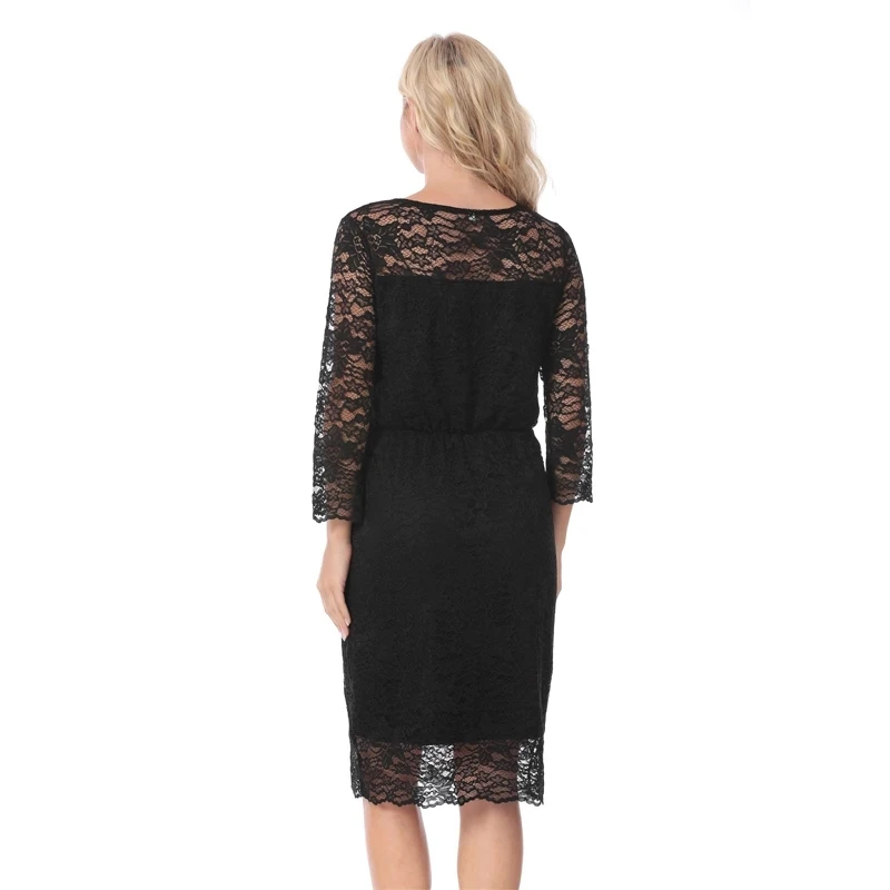 فستان الرضاعة ملابس حمل فساتين الدانتيل ملابس للحفلات فستان الرضاعة الطبيعية للنساء الحوامل فستان الحمل الربيع الصيف