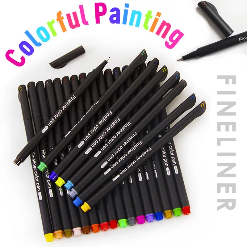 

Colorful Large Capacity Straight liquid Roller Gel Pens 0.4mm Needle Tip Colour Ink Ball Pen School Office Stationery