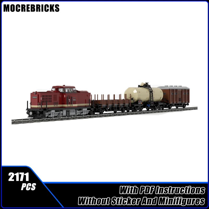 

MOC City Railway BR110 + смешанные товары, транспортный поезд, модель DIY, строительный блок, сборка, технология, кирпичи, игрушки для подарков