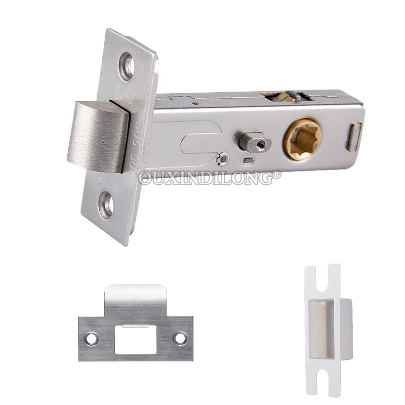 European American Door Lock Tongue Bathroom Shower Toilet WC Door Lock Bolt Repair Parts Center Distance 60/70mm