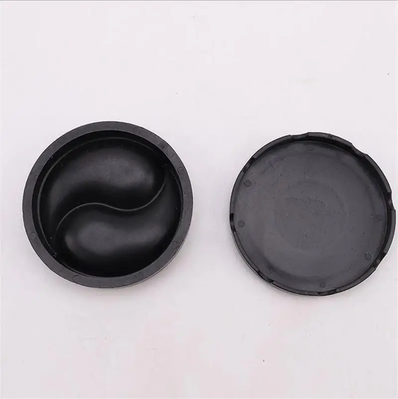 Practical Calligraphy Inkstone Tai Ji Shape Inkslab Round Inkstone with Lid