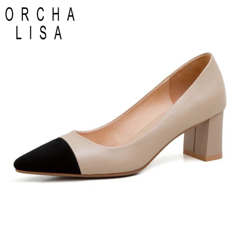 

ORCHALISA Slingbacks Pumps Women Shoes Sexy High Heels Party Wedding Black Apricot Lady Footwear 6cm