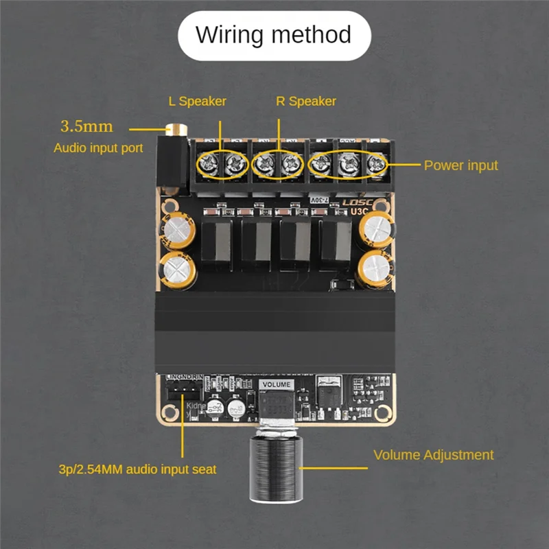 Carte amplificateur audio stéréo, canal touristique de classe D, technologie, 85W x 2, TPA3221