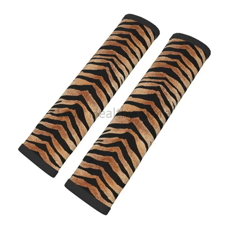 

Универсальные накладки на ремни безопасности с принтом тигровой кожи, удобные накладки на ремни безопасности для взрослых и детей, 2 упаковки