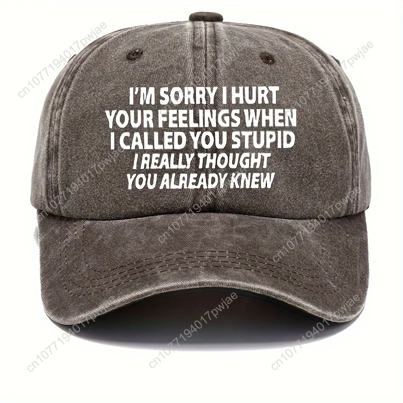 Vintage gewassen noodlijdende letterprint baseballpet verstelbare casual buitensport en wandelen zonnehoed ideale cadeaukeuze