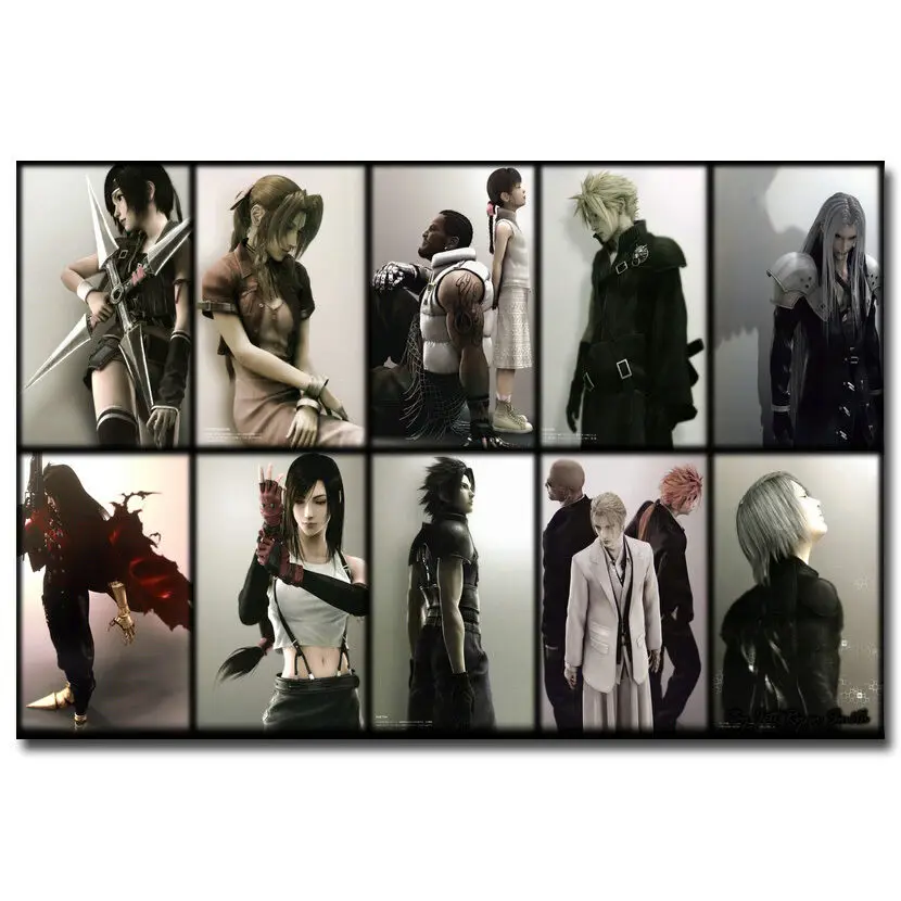 Final Fantasy 14 Characters List Game Print ,Art Canvas Poster For Living Room Decoration ,Home Wall Picture