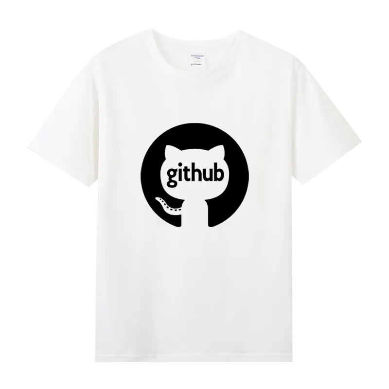 Summer Github Octocat, Homebody, Geek, Programmer, Pure Cotton Round-neck Short-sleeved T-shirt for Men and Women