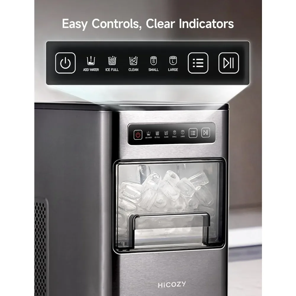 XMSJ Ice Maker controsoffitto, ghiaccio in 6 minuti, 24 libbre/giorno, regalo portatile e compatto con autopulente, per appartamento/sotto l'armadio