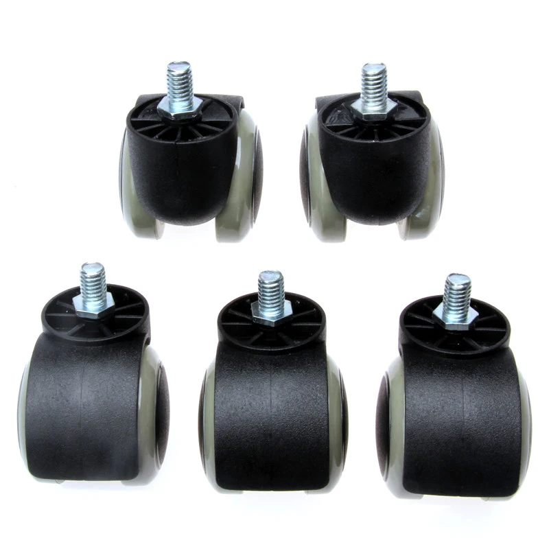 1/2/3/4/5PCS Universal Mute Caster 2 Inch Replacement Office Chair Swivel Rubber Rollers Wheels for Furniture Hardware