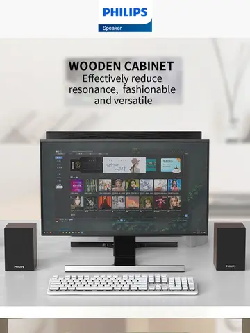 Philips SPA20 Bluetooth-högtalare för inomhusbruk, bärbar trådlös högtalare, musikspelare med mikrofon, hi-fi-stereoljud, subwoofer 6 best sales spa20 - №5