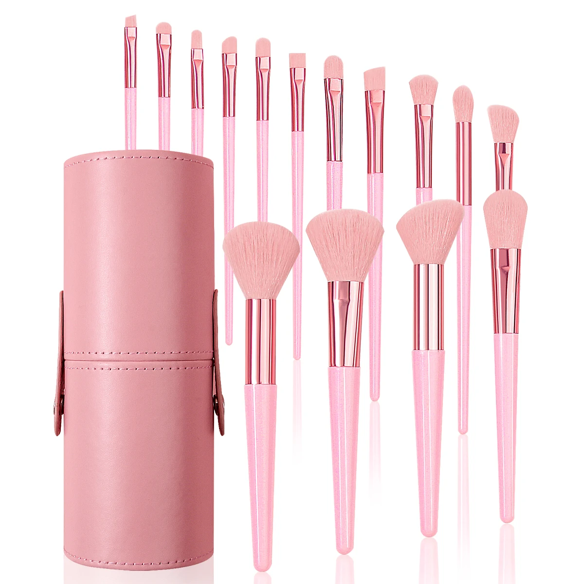 

Набор розовых кистей для макияжа, 15 шт., с бочкой для хранения, ультрамягкой щетиной, кисти для румян/тени, профессиональные инструменты для начинающих, легко чистится