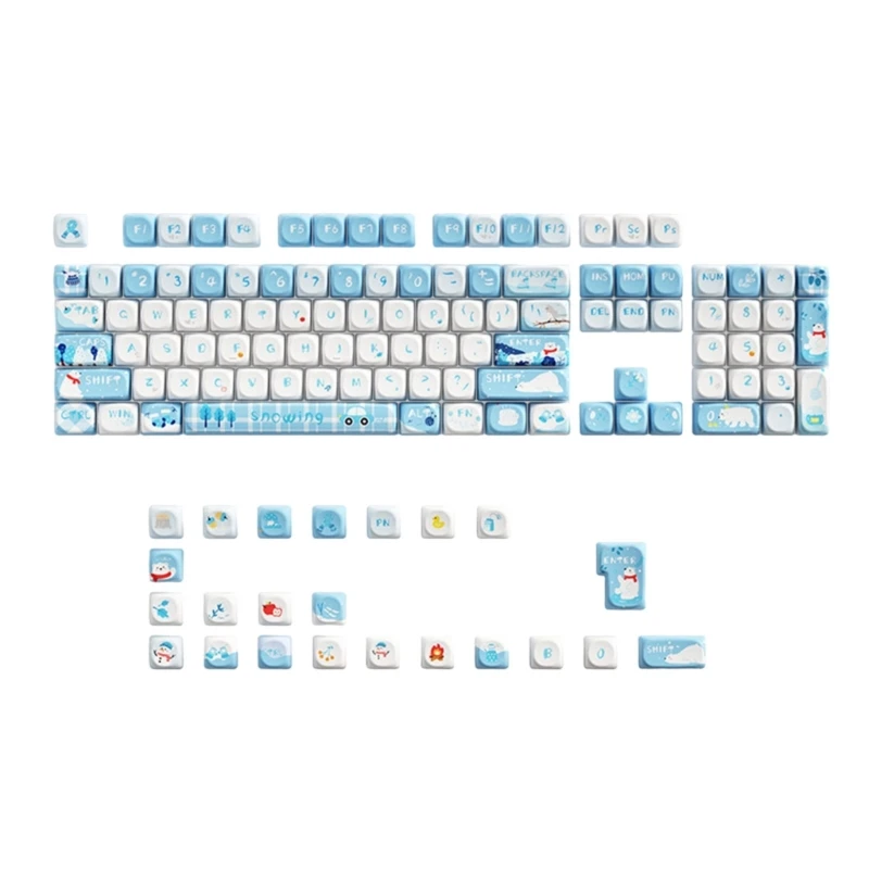 125 Key PBT Keycaps Keycaps Dye Sublimation Keycaps Set for DIY