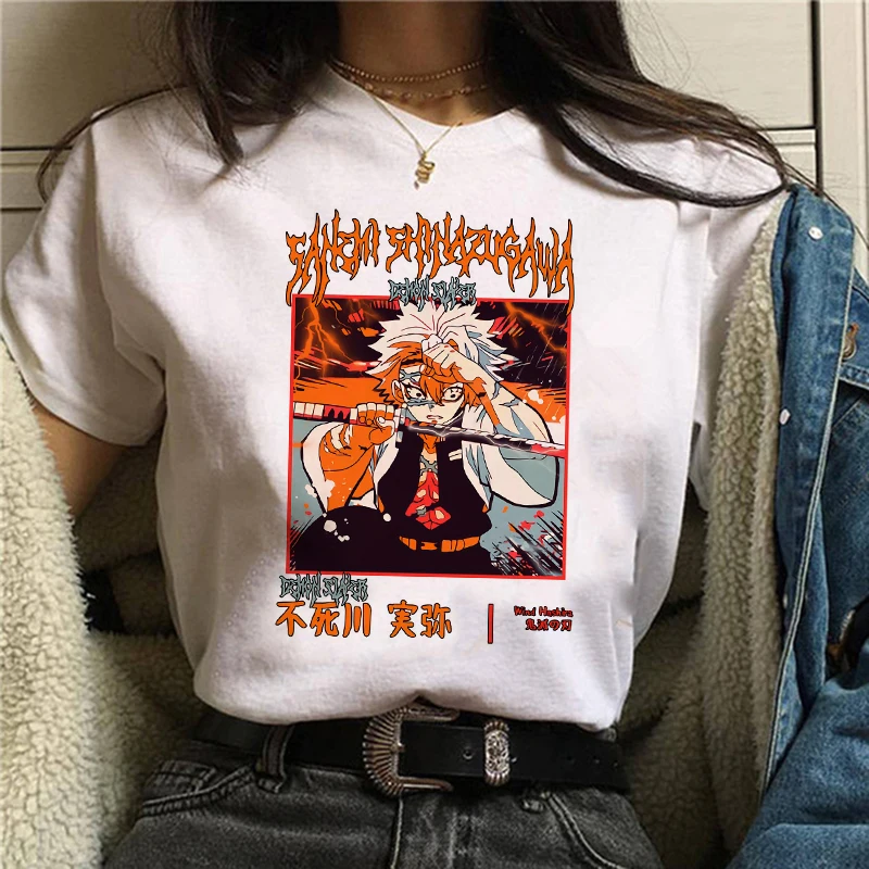 Graphic Japanese Anime Demon Slayer T Shirt Women Kimetsu No Yaiba Nezuko Tshirt Tanjirou Kamado Tee Shirt Female T-shirt Manga