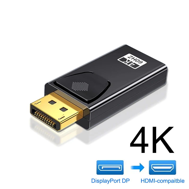 4K DisplayPort zu HDMI-kompatibel Adapter Stecker DP Stecker auf HDTV Buchse Konverter Vidio Audio Switcher Kabel für PC TV Laptop