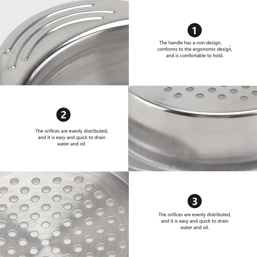 

2 Pcs Stainless Steel Can Filter Strainer Sieve Kitchen Supplies Oil Drainer Circular Strainers