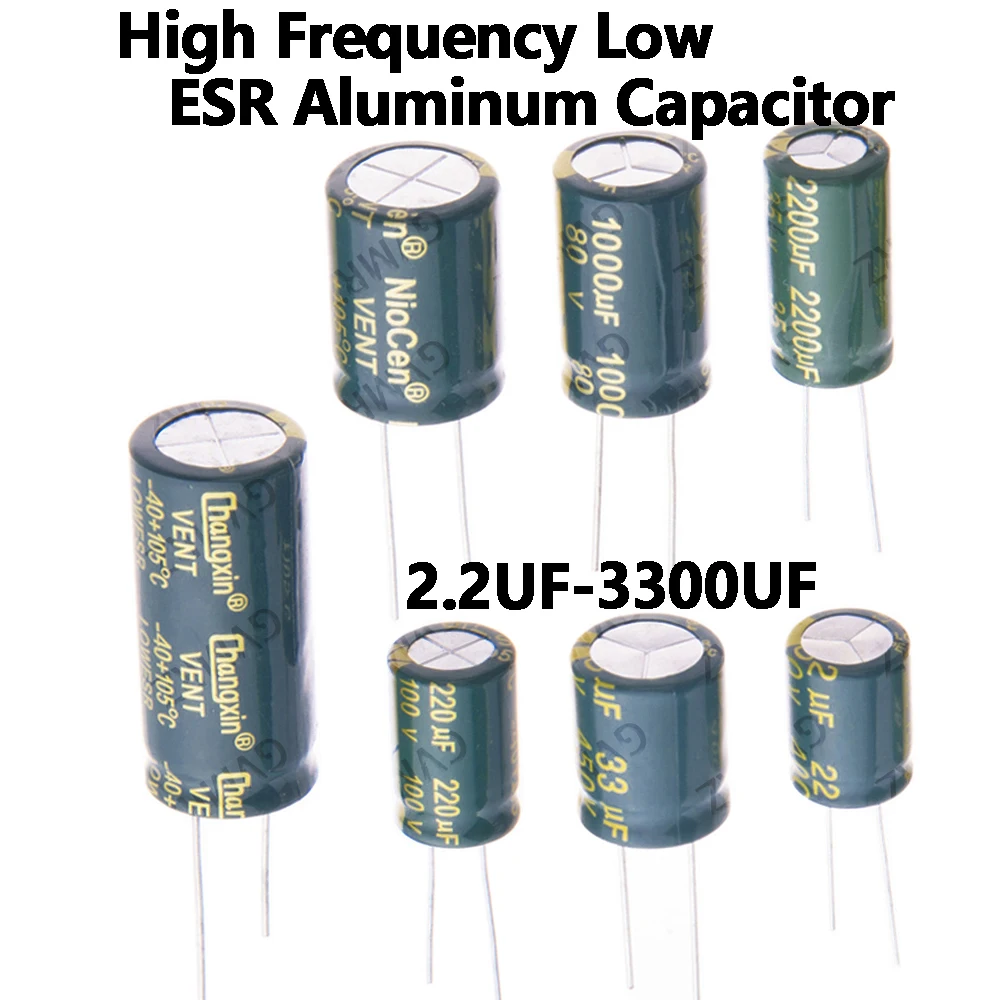 220UF 330UF 470UF 680UF  6.3V 10V 16V 25V 35V 50V 63V 100V 160V High Frequency Low ESR Aluminum Capacitor 100UF 1000UF