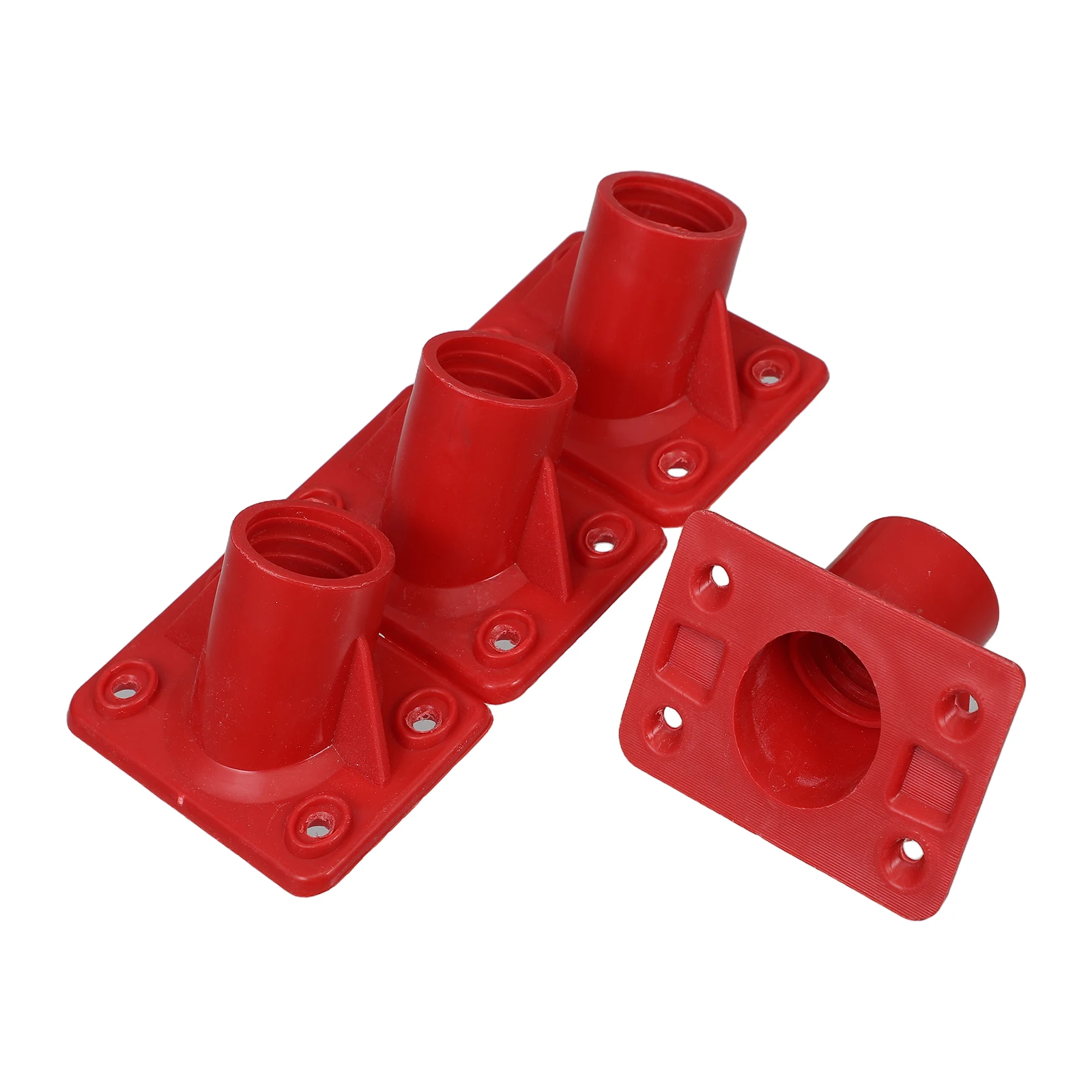 4 ชิ้นขั้วต่อแปรงปัดพื้นพลาสติกทนทานที่วางด้ามไม้กวาดขัดลิงค์ทำความสะอาดเครื่องมืออุปกรณ์เสริมสินค้าในบ้าน