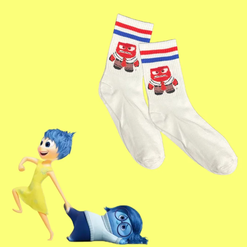 1/5 Pairs Disney's Inside Out Cartoon Character Cute Knee-High Socks Unisex