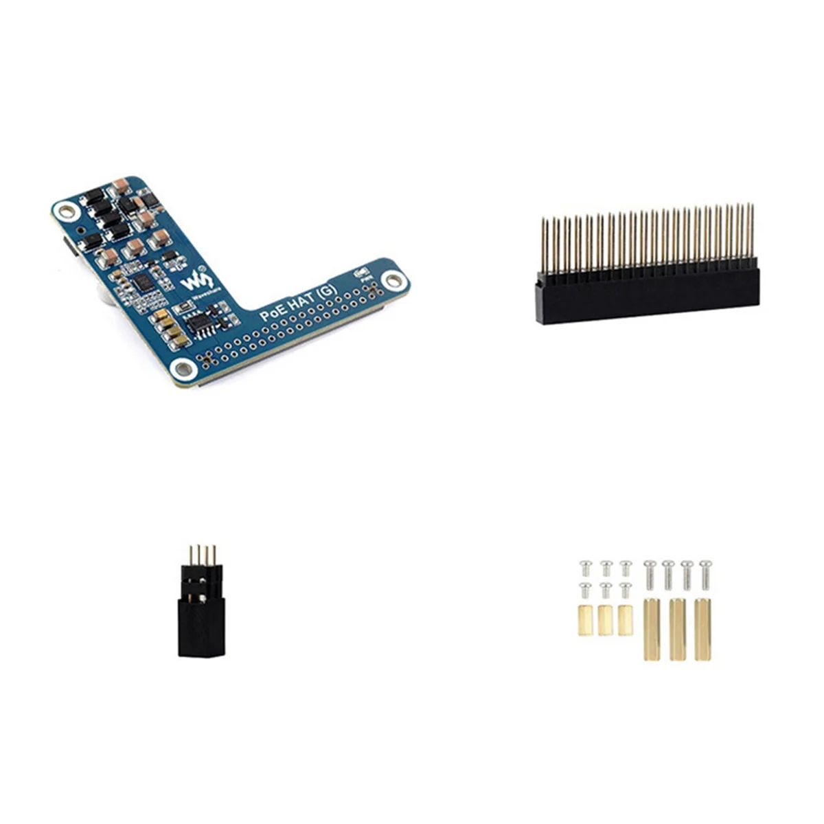 

A49T PoE HAT(G) для платы расширения 5 Power over Ethernet 5 В 5 А поддерживает стандарт сети 802.3af/At для RPi 5