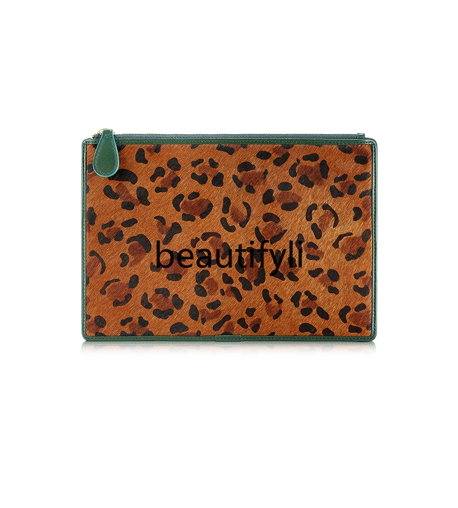 

Jewelry box high-end leather leopard print envelope bag portable and easy to bring jewelry storage bag girlfriend birthday gift