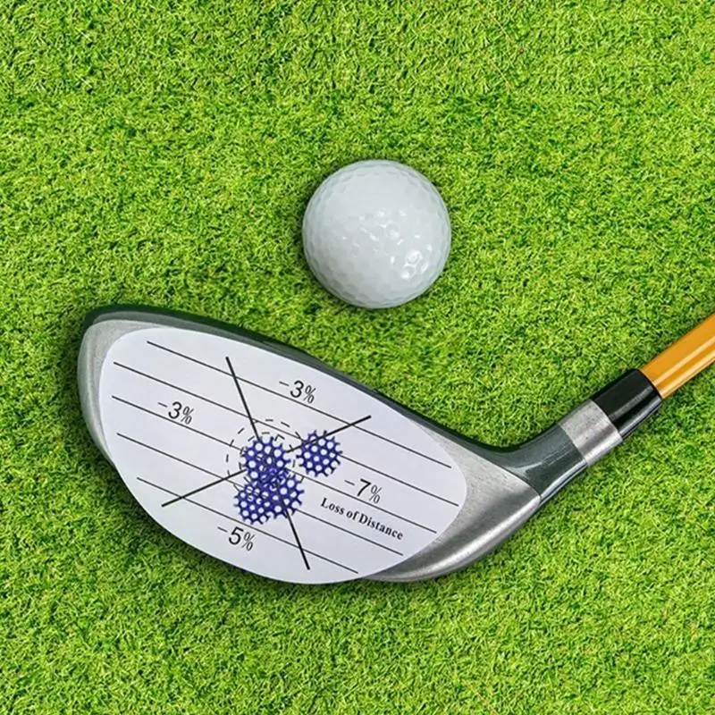 

Y1UC 5Pcs Golf Impact Tape Swing Training Aids Impact Labels Ball Hitting Recorder