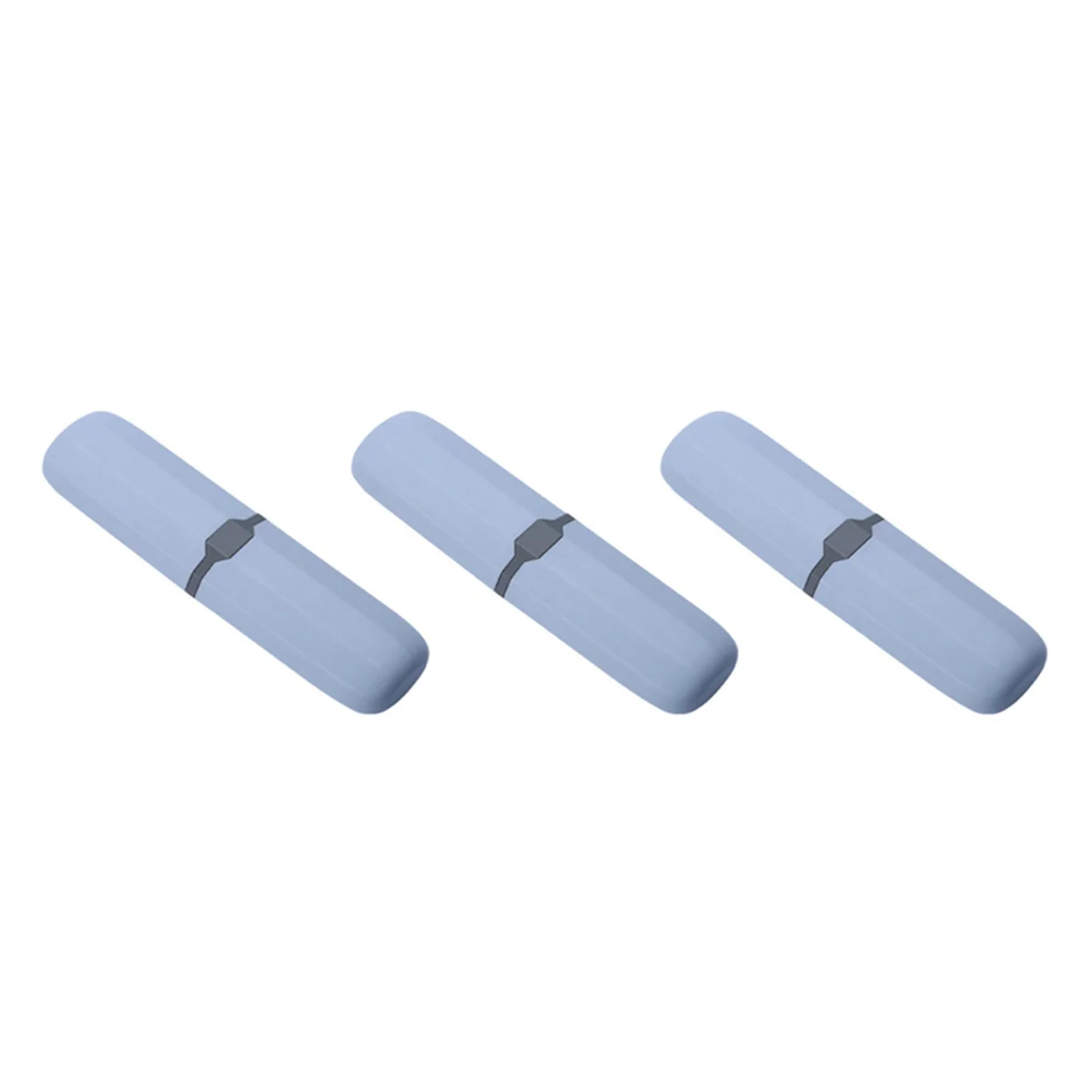 علبة فرشاة أسنان للسفر HIM-3X، حامل معجون أسنان قابل للتمدد، حاوية مضادة للبكتيريا، صندوق قابل للتعديل باللون الأزرق