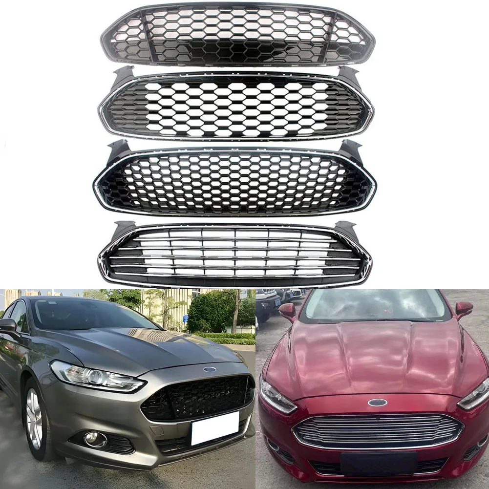 

Front Bumper Center Hood Grille Cover Upper Lower RadiatorHoneycomb For Ford Fusion/Mondeo 2013 2014 2015 2016