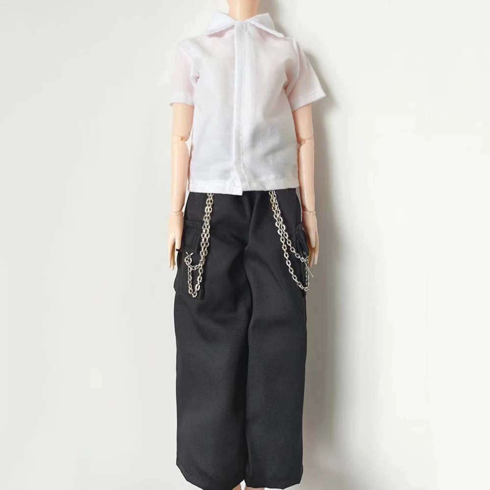 

1/3 1/4 1/6 кукольный костюм для куклы Bjd 60/45/30 см, белая короткая рубашка + брюки, игрушки для девочек, платье в подарок, аксессуары для кукол, без куклы