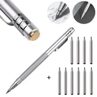 11PCS Tungsten Carbide Tip Scriber Engraving Pen Marking Tip For Glass Ceramic Metal Wood Carving Scribing Hand Tools