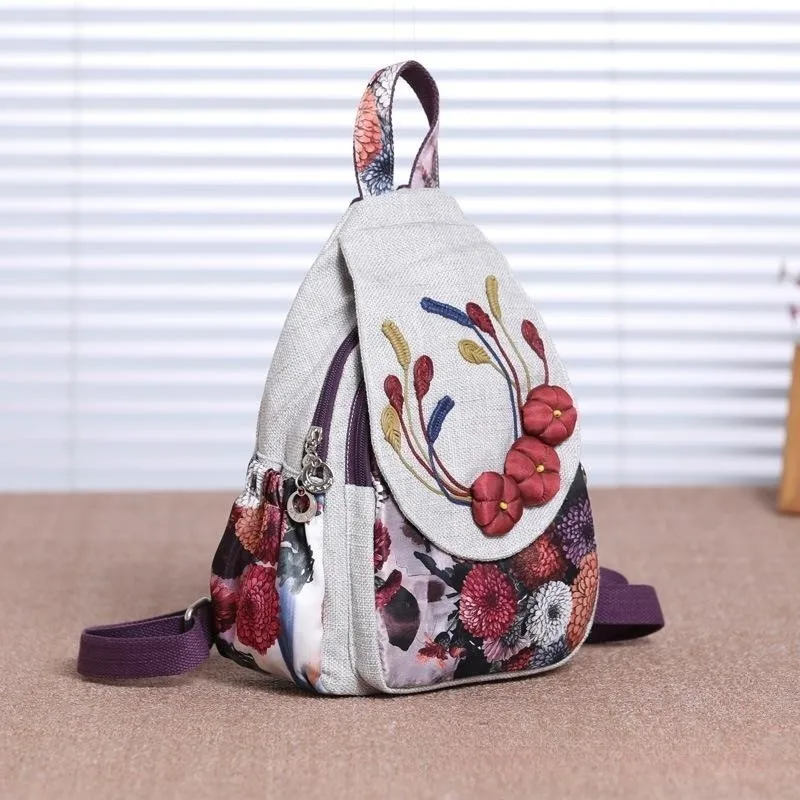 Mochila De Viaje de estilo étnico, Bolso multiusos, bolso de un solo hombro, bolso de tela para mujer, bolso de lona para mujer